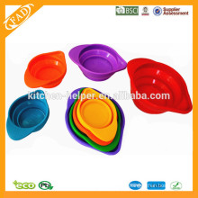 Eco-friendly Stackable Collapsible Non-stick Food Grade Silicone Measuring Cup